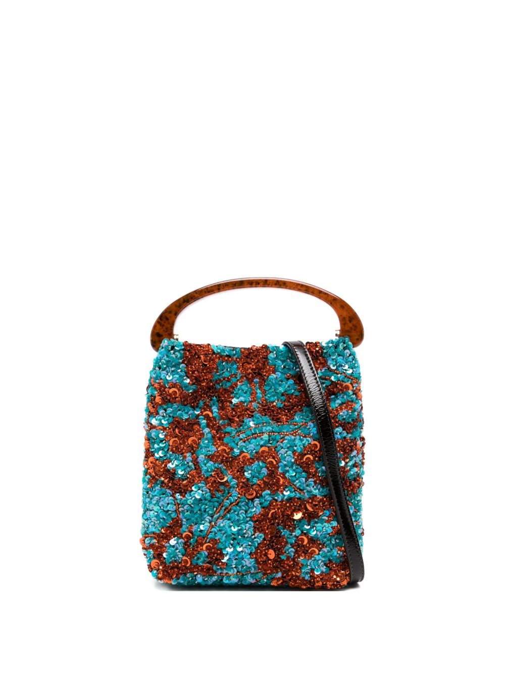 Borsa a mano con paillettes multicolore Dries van noten - donna 