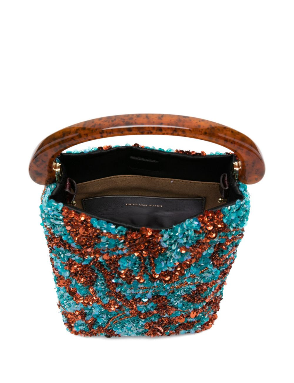 Borsa a mano con paillettes multicolore Dries van noten - donna 