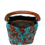 Borsa a mano con paillettes multicolore Dries van noten - donna 