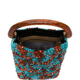 Borsa a mano con paillettes multicolore Dries van noten - donna 