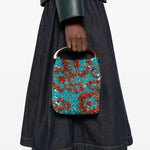 Borsa a mano con paillettes multicolore Dries van noten - donna 