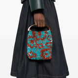 Borsa a mano con paillettes multicolore Dries van noten - donna 