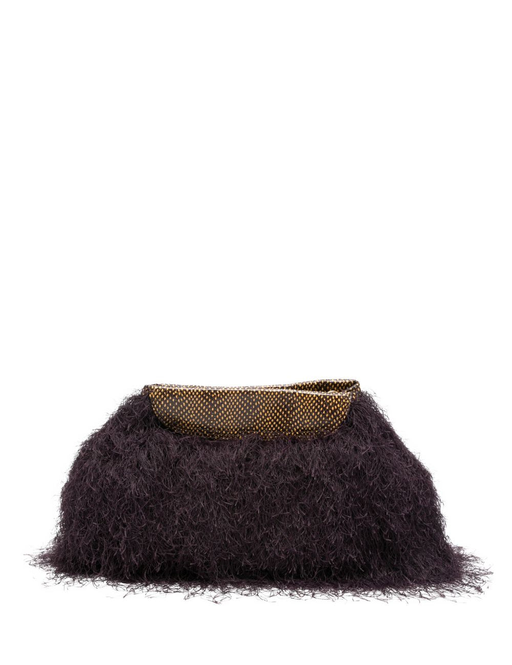 Clutch con frange in viola Dries van noten - donna 