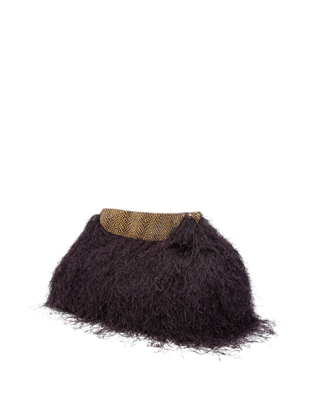 Clutch con frange in viola Dries van noten - donna 