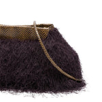 Clutch con frange in viola Dries van noten - donna 