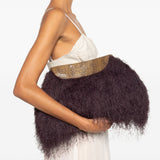 Clutch con frange in viola Dries van noten - donna 