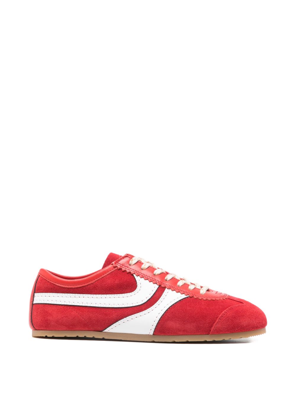 Sneakers con strisce laterali in rosso Dries van noten - donna 