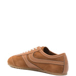 Sneakers con pannelli in camoscio in marrone Dries van noten - donna 