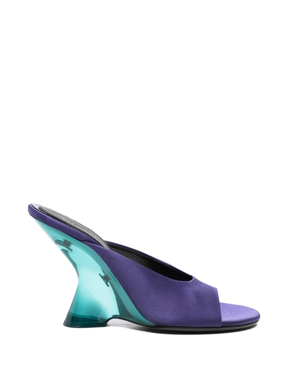 Mules con tacco scolpito in viola Dries van noten - donna 