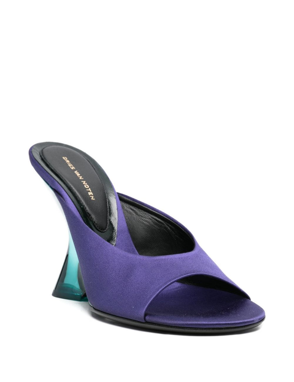 Mules con tacco scolpito in viola Dries van noten - donna 