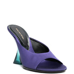 Mules con tacco scolpito in viola Dries van noten - donna 
