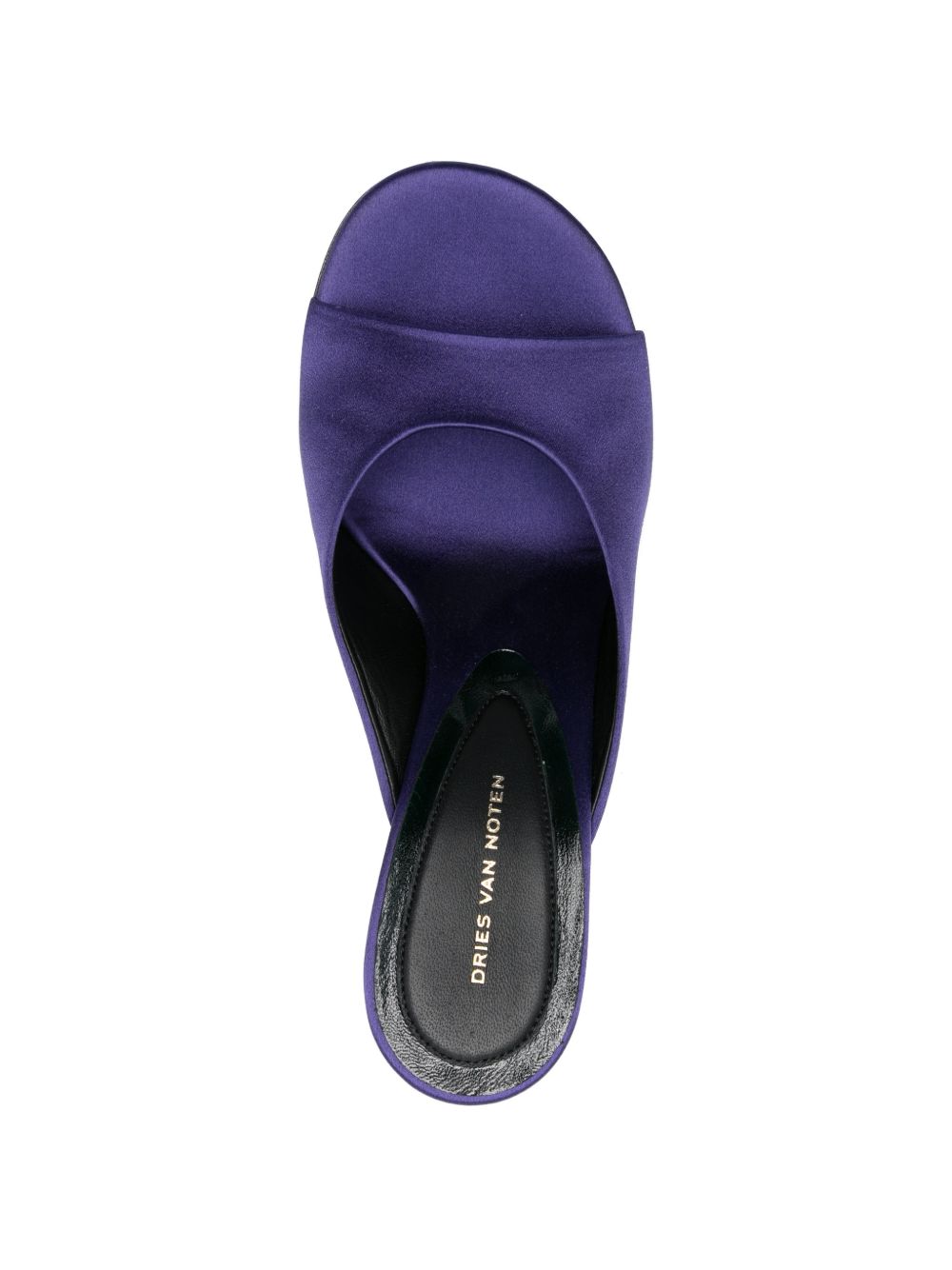 Mules con tacco scolpito in viola Dries van noten - donna 