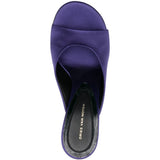 Mules con tacco scolpito in viola Dries van noten - donna 