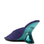 Mules con tacco scolpito in viola Dries van noten - donna 