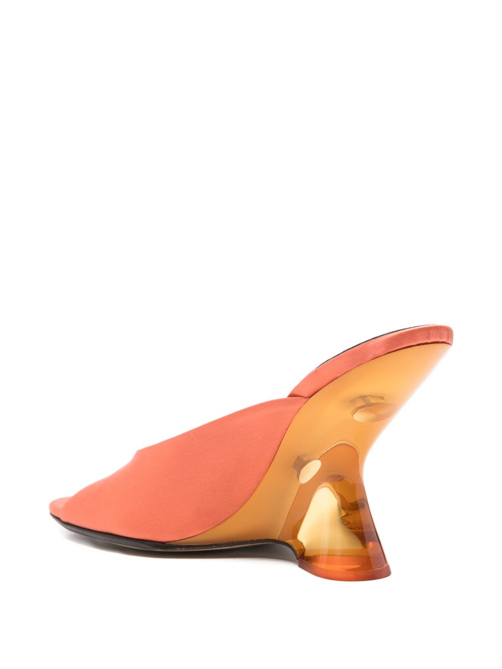 Mules con tacco scolpito in arancione Dries van noten - donna 