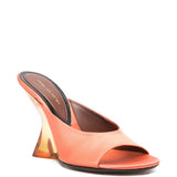 Mules con tacco scolpito in arancione Dries van noten - donna 