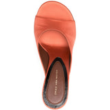 Mules con tacco scolpito in arancione Dries van noten - donna 