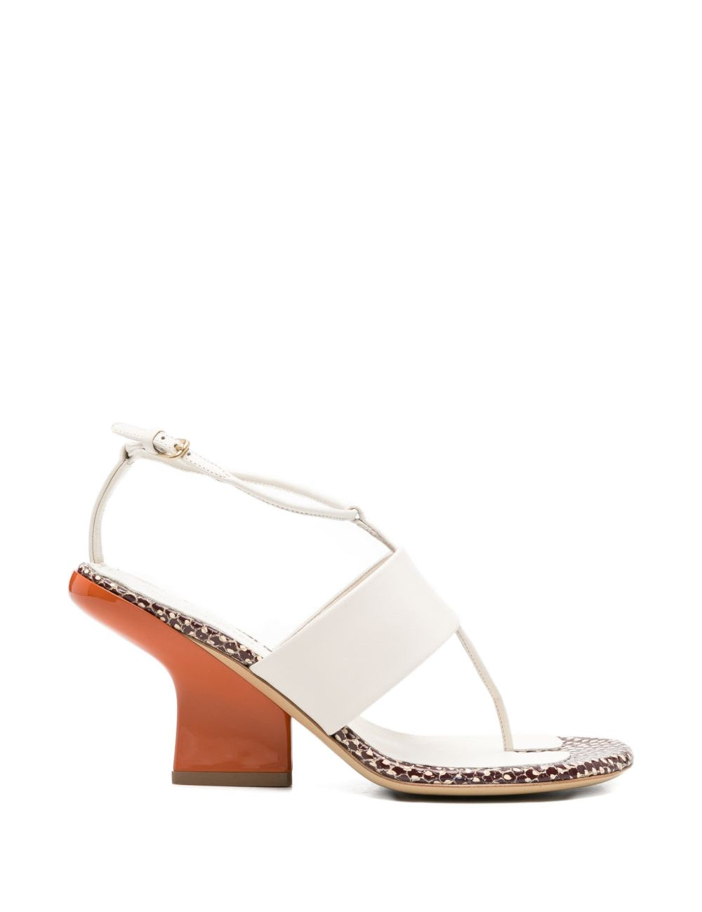 Sandali con cinturino a t in bianco Dries van noten - donna 