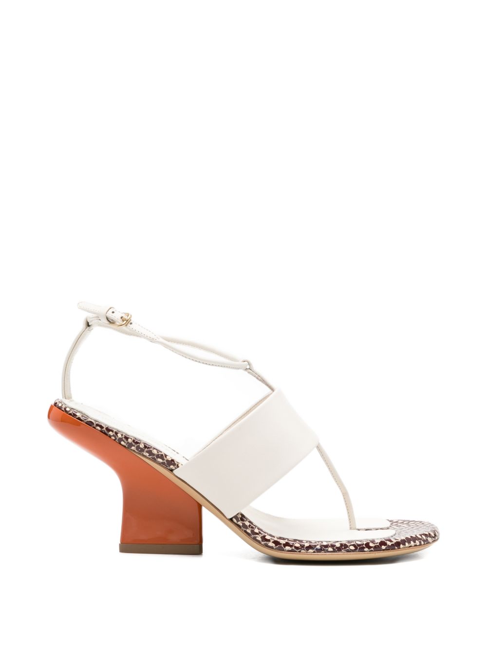 Sandali con cinturino a t in bianco Dries van noten - donna 