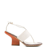 Sandali con cinturino a t in bianco Dries van noten - donna 