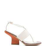 Sandali con cinturino a t in bianco Dries van noten - donna 