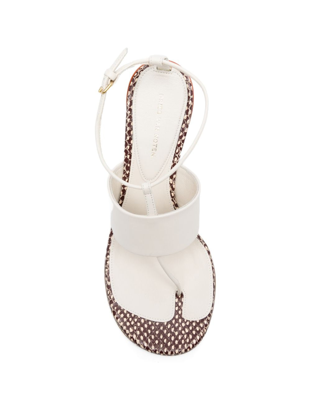 Sandali con cinturino a t in bianco Dries van noten - donna 