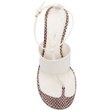 Sandali con cinturino a t in bianco Dries van noten - donna 