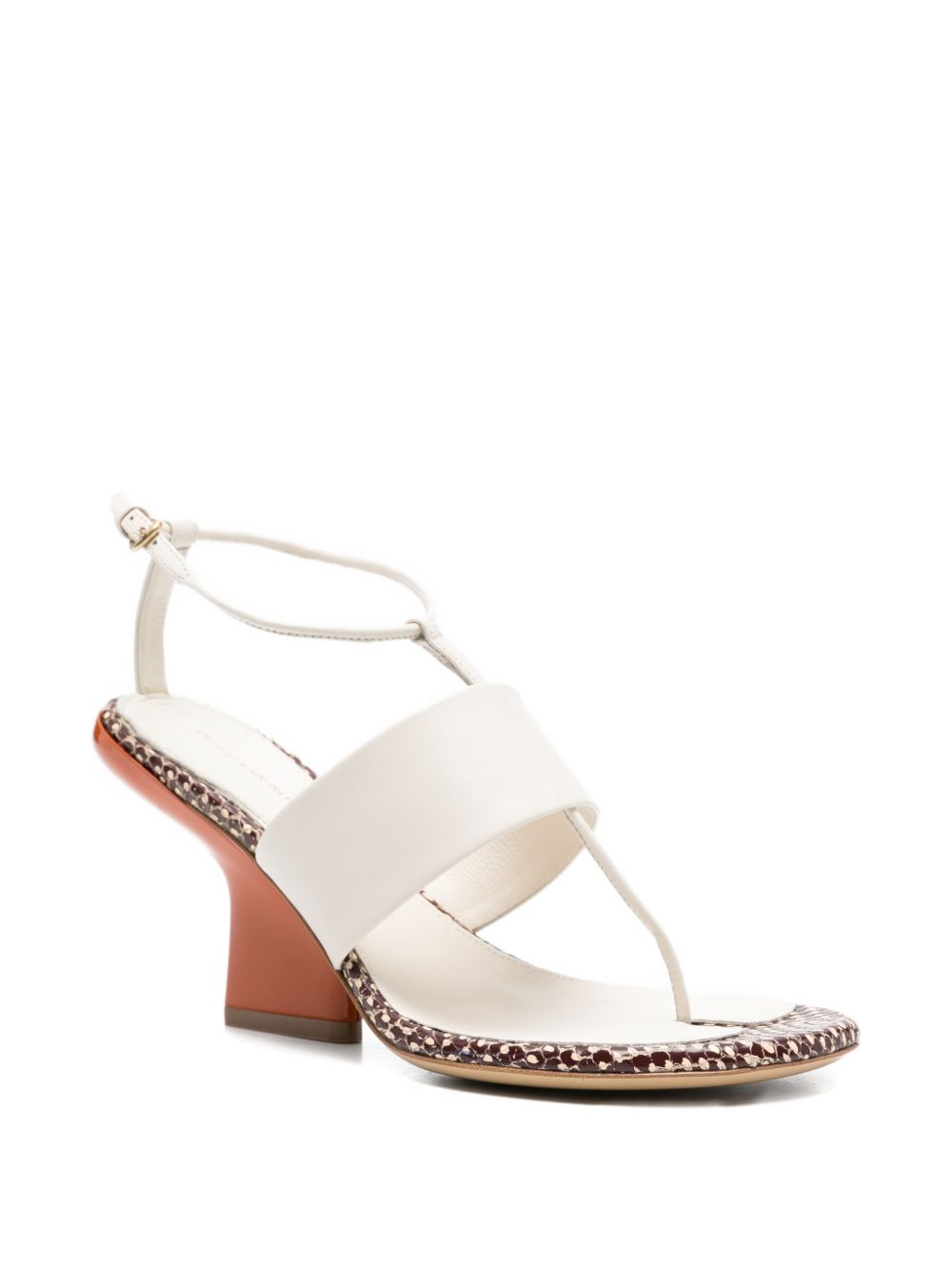 Sandali con cinturino a t in bianco Dries van noten - donna 