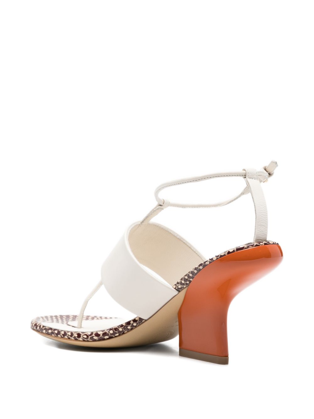 Sandali con cinturino a t in bianco Dries van noten - donna 