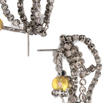Orecchini pendenti con cristalli color argento Dries van noten - donna 