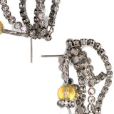 Orecchini pendenti con cristalli color argento Dries van noten - donna 