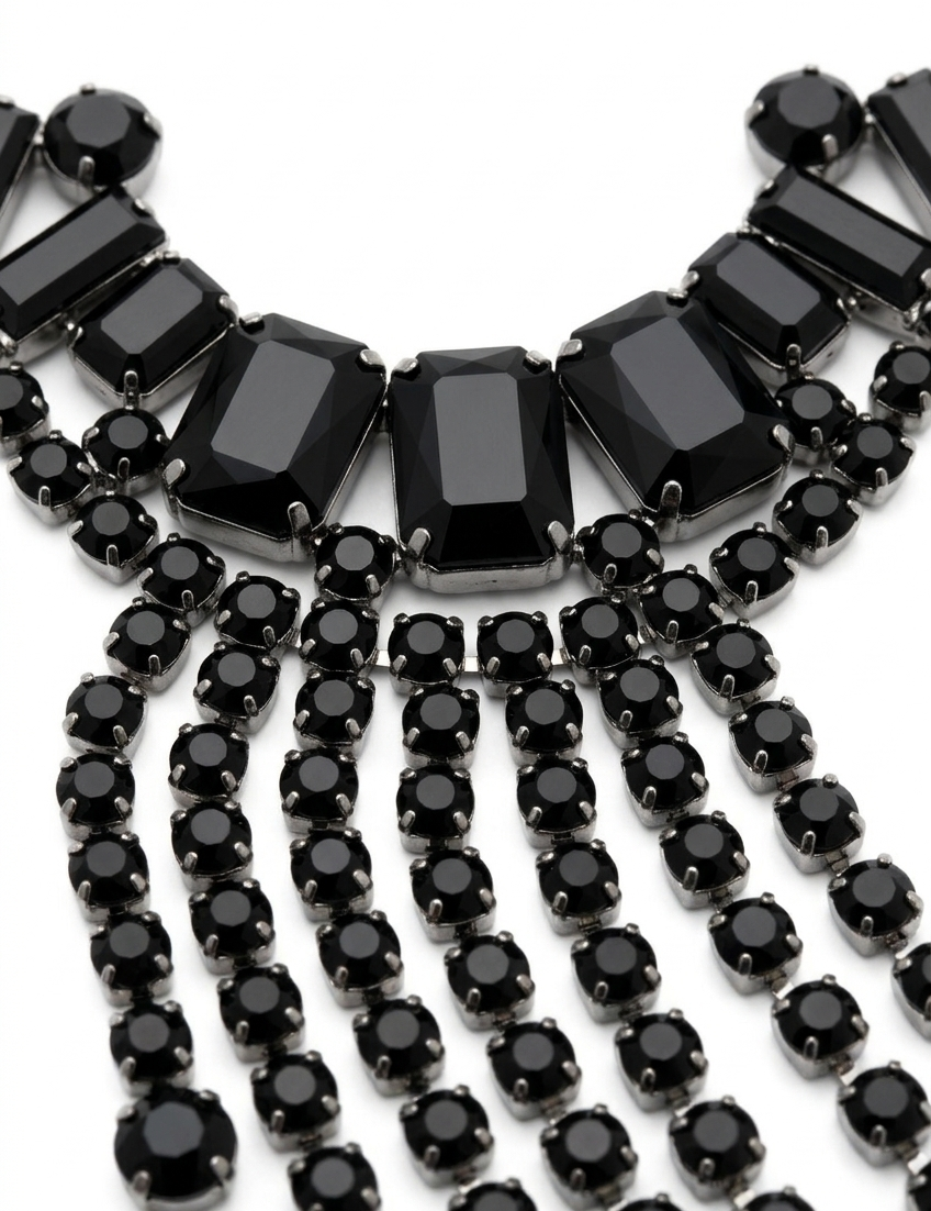 Collana con cristalli in nero Dries van noten - donna 
