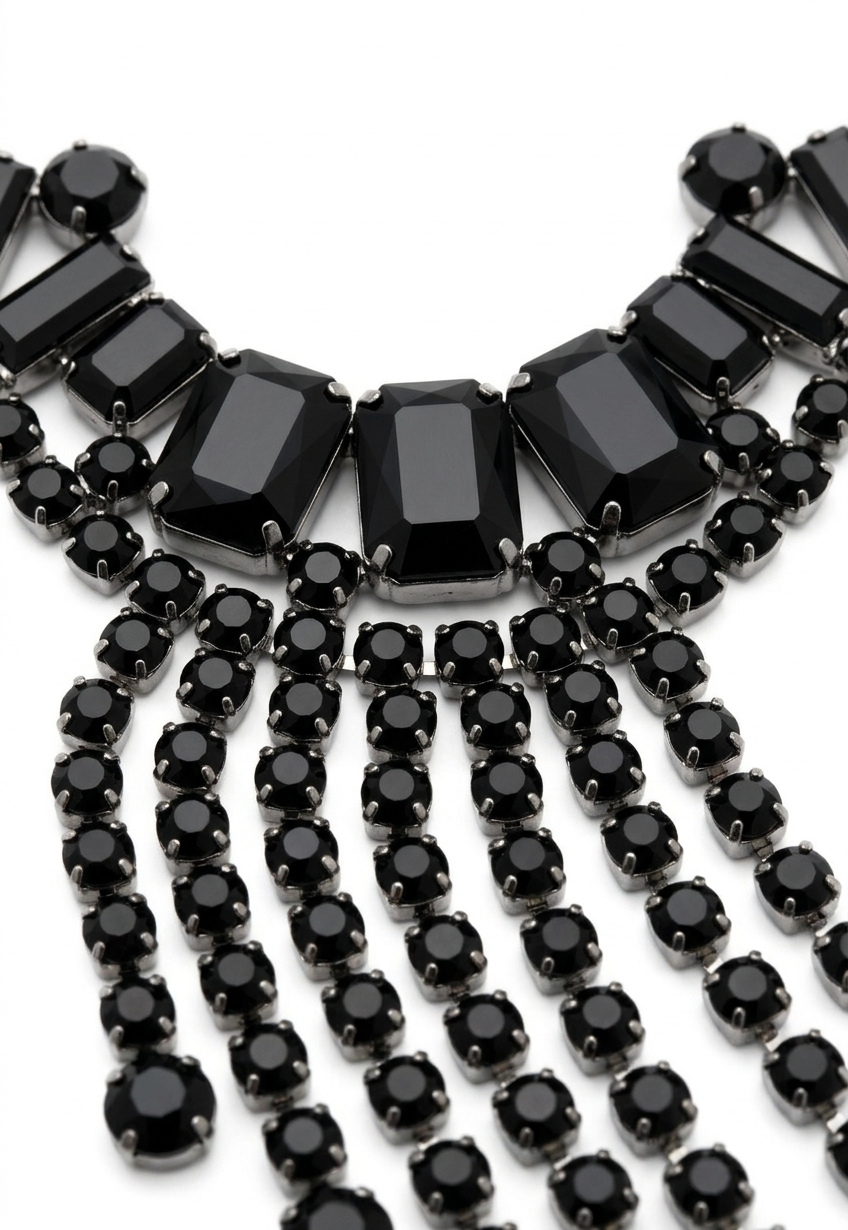 Collana con cristalli in nero Dries van noten - donna 