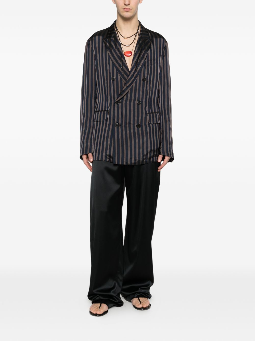 Blazer doppio petto a righe balto multicolore Dries van noten - uomo 