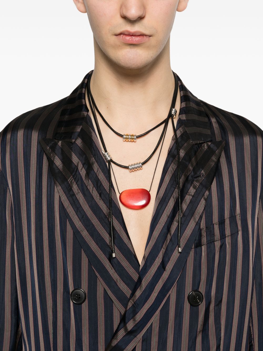 Blazer doppio petto a righe balto multicolore Dries van noten - uomo 