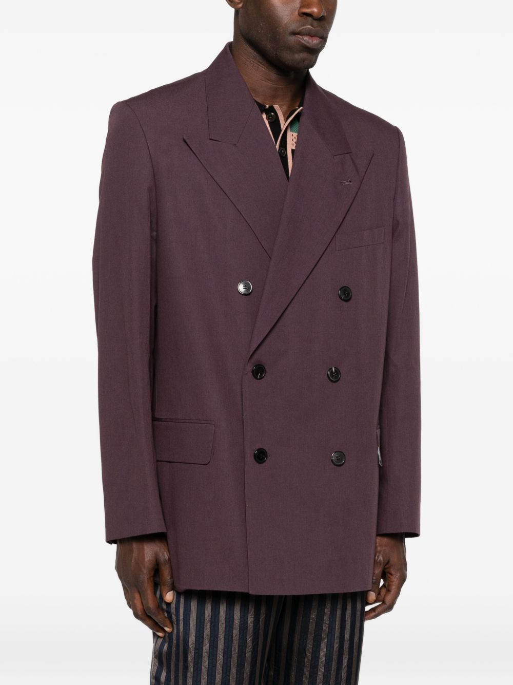 Blazer doppiopetto bosier in viola Dries van noten - uomo 