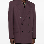 Blazer doppiopetto bosier in viola Dries van noten - uomo 