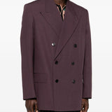 Blazer doppiopetto bosier in viola Dries van noten - uomo 