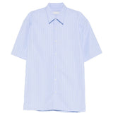 Camicia a maniche corte a righe in celeste Dries van noten - uomo 