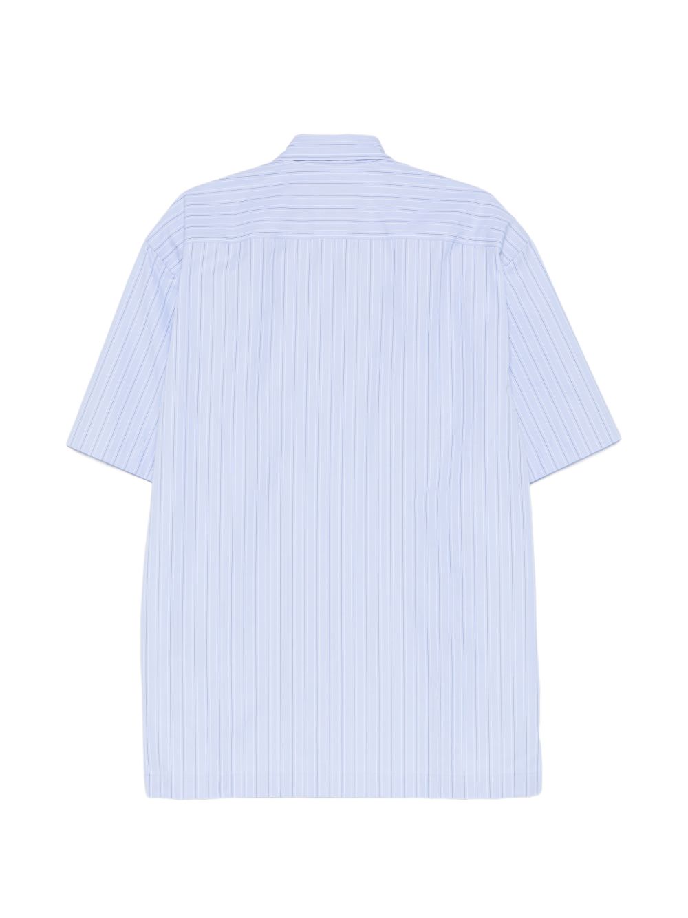 Camicia a maniche corte a righe in celeste Dries van noten - uomo 