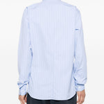 Camicia a righe corbino in celeste 