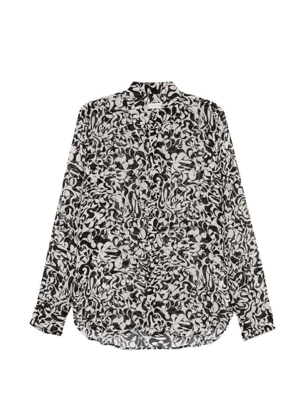 Camicia in viscosa carvies in nero Dries van noten - uomo 