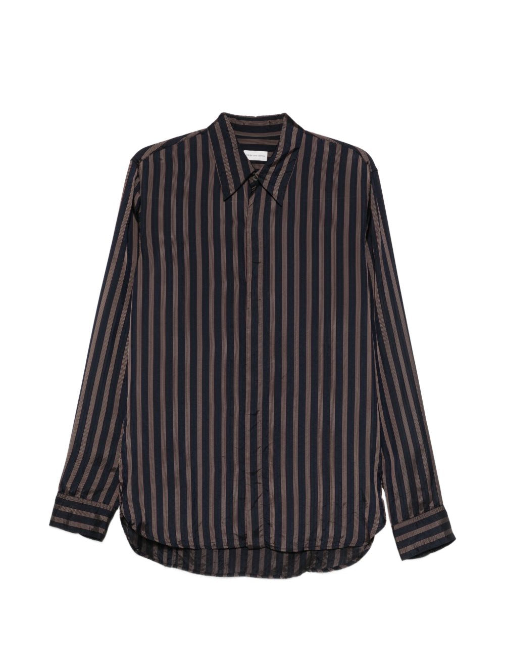 Camicia in viscosa carvies in blu Dries van noten - uomo 