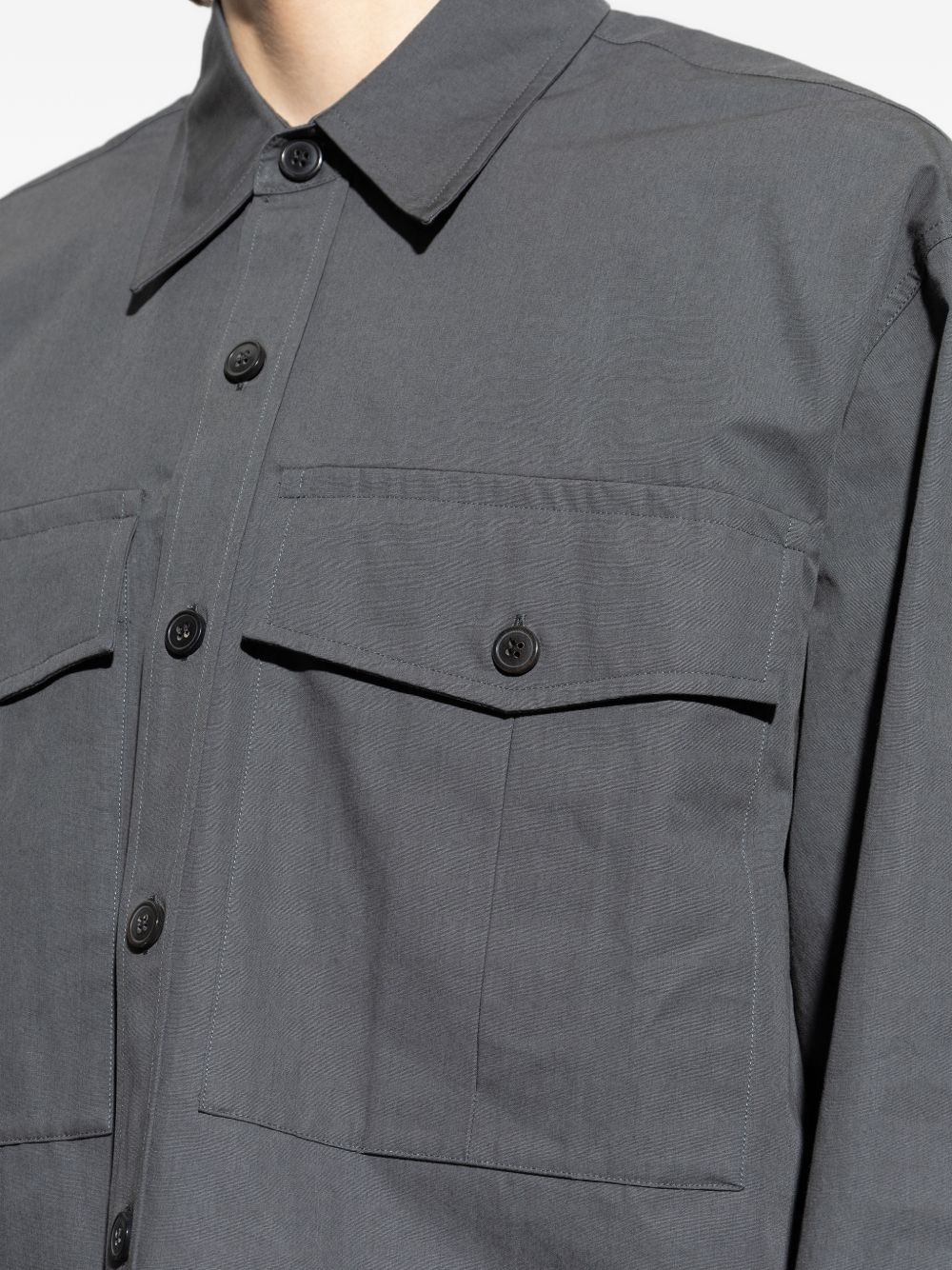 Camicia con tasche calendo in grigio Dries van noten - uomo 