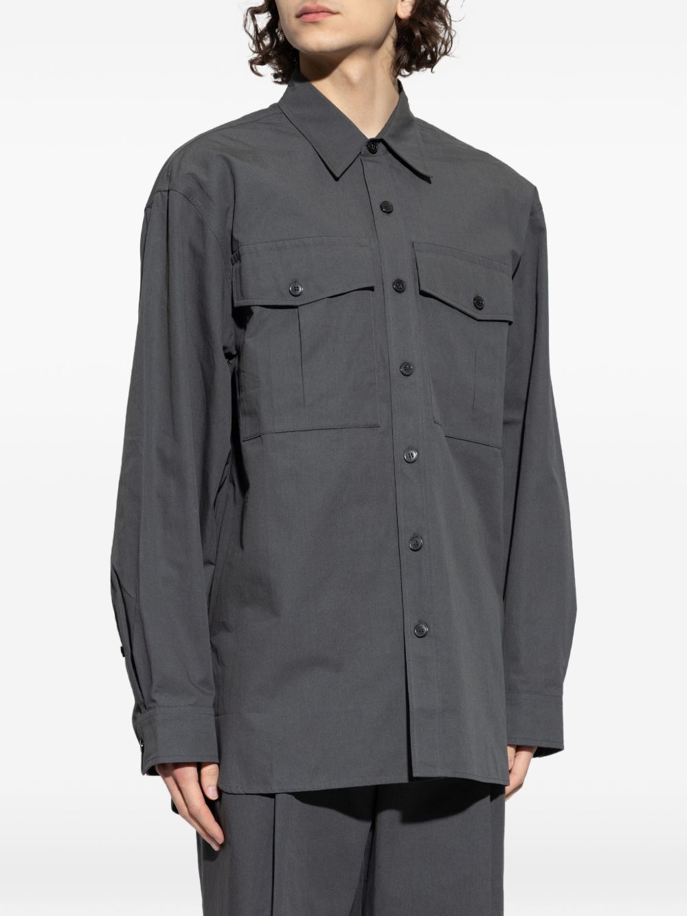 Camicia con tasche calendo in grigio Dries van noten - uomo 
