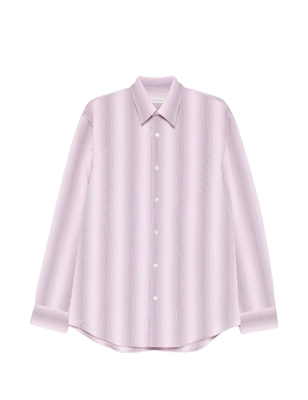 Camicia a righe caper in rosa e bianco Dries van noten - uomo 