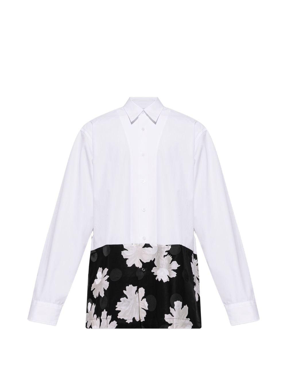 Camicia in popeline di cotone capero in bianco Dries van noten - uomo 