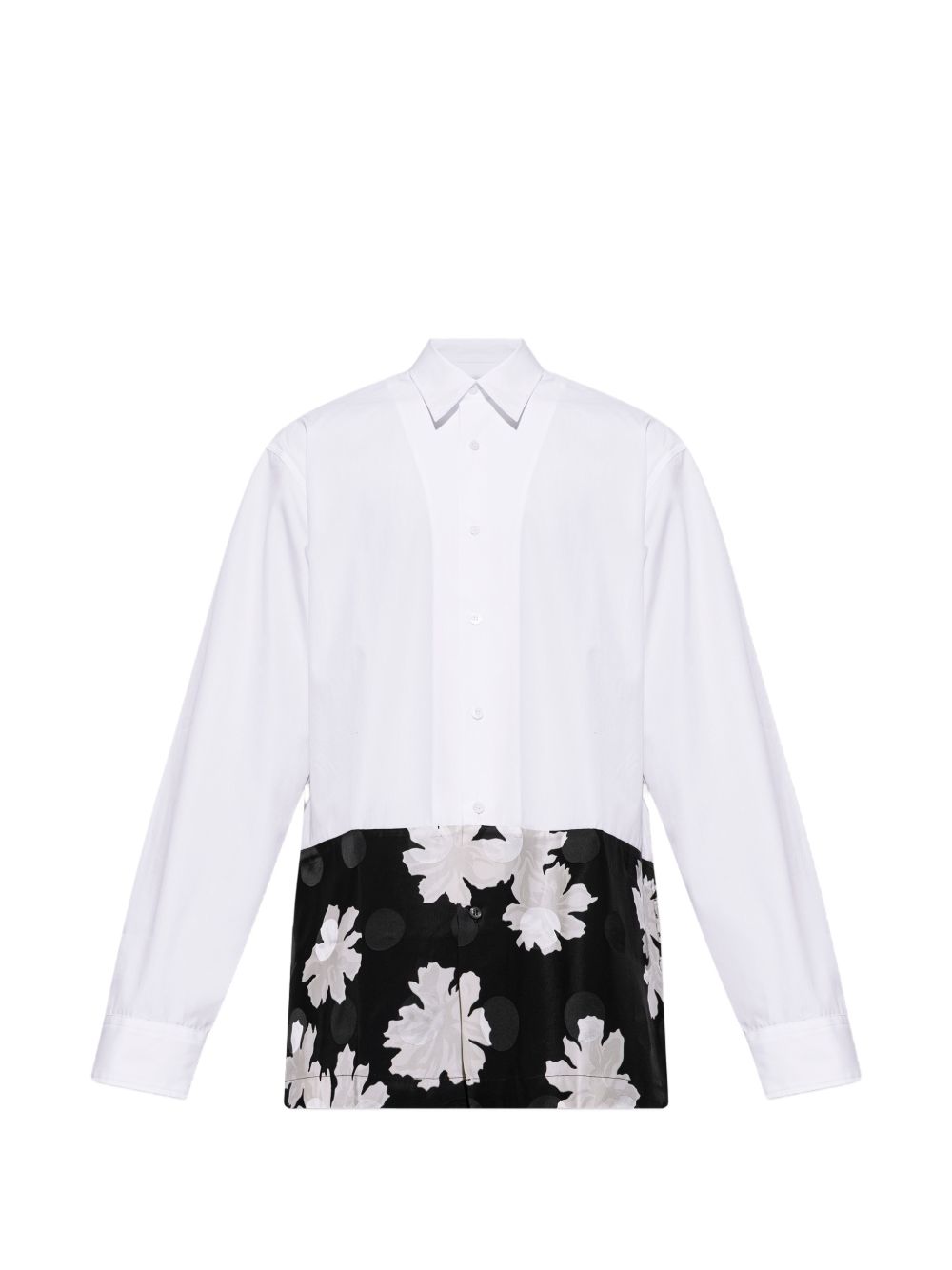 Camicia in popeline di cotone capero in bianco Dries van noten - uomo 