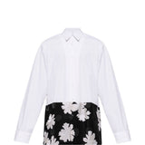 Camicia in popeline di cotone capero in bianco Dries van noten - uomo 