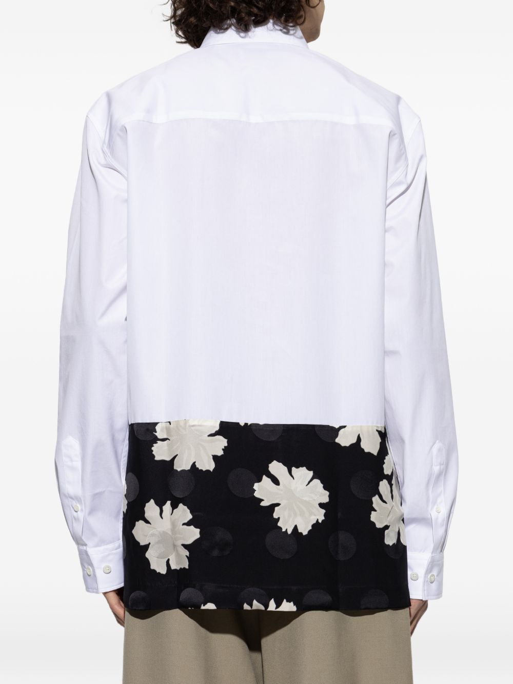 Camicia in popeline di cotone capero in bianco Dries van noten - uomo 